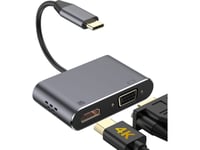 Panasonic Usb Platinet Multimedia Adapter Type-C To Hdmi 4K 30Hz Vga Port [45224]