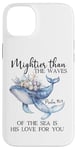 Coque pour iPhone 14 Plus Mightier Than the Waves of the Sea is His Love Psalm 93:4