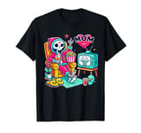 Murder Shows & Comfy Clothes Skeleton Design for Moms T-Shirt