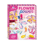 Janod - Flower Power - I Love Creativity - 5 Réalisations en Peinture Acrylique - Kit Loisir Créatif - 8 Ans, J07738