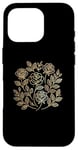 Coque pour iPhone 16 Pro Rose florale botanique, style minimaliste