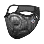 FROGMASK - Masque Anti-Pollution Vélo - Moto - Unisexe - Lavable - Réutilisable - 1 Filtre FFP2 Inclus - Made in France - Livraison Offerte. (Noir & Blanc, Medium)