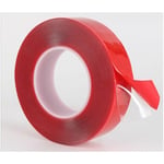 L&h-cfcahl - bande adhésive double côté Ruban adhésif miroir Ruban adhésif de montage Extra fort 50m Rouge,viscose 19mm new l&h