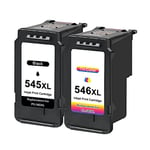 Toner Kingdom PG-545XL CL-546XL Replacement for Canon 545 546 Ink Cartridges 545XL 546XL for Canon Pixma TS3350 TS3450 TS3451 TS3150 MG2550S MG3050 MG2950 TR4550 TR4650 MX495 (1 Black 1 Tri-color)