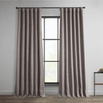 HPD Half Price Drapes BOCH-LN185-P Rideaux occultants en Faux Lin pour Chambre à Coucher (1 Panneau), 127 x 274 cm, Vison