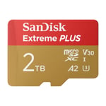 SanDisk MicroSDXC Extreme PLUS 2 TB minneskort UHS-I A2 C10 V30