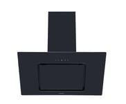 Cookology Angled Cooker Hood 80cm Chimney Extractor - Black Glass VER805BK/A++