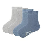 s. Olive r Socks Baby original s ekologisk ABS 4-pack jeans melange