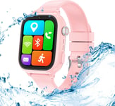 Montre Connectée Enfants Gps Garçons Filles-4g Montre Gps Enfant Avec Appel Vidéo Wifi Sos Sim Téléphone Caméra Jeux Musique,Cadeau Montre Intelligente Enfant Pour 3-14 Ans