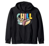 Chill Ice Cream Lover Delightful Treat Zip Hoodie