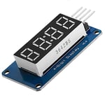 AZDelivery LED Display Compatible avec TM1637 écran 7-Segment à 4 Chiffres Module d'affichage Digital Tube d'horloge Compatible avec Arduino et Raspberry Pi y Compris Un eBook