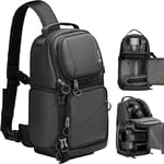 Waterproof Camera Sling Bag, Travel Backpack for DSLR SLR with Rain Cover