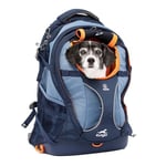 Kurgo G-Train Dog Carrier Backpack for Small Pets, Backpacks for Dogs and Cats, Ideal for Hiking or Travel, Waterproof Bottom, Navy Blue