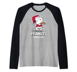 Peanuts - Snoopy Santa Peanuts Christmas Raglan Baseball Tee