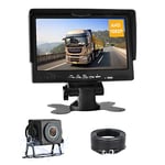 AHD 1080P Kit de Caméra de Recul Moniteur de Caméra de Recul pour Voiture 7 '' avec Capteur de Lumière LED, Caméra de Recul étanche IP68 Supervision pour Voiture Camping Car/Camion/RV/Remorques