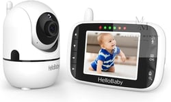 HelloBaby Baby Monitor,Hello Baby Monitor with Camera and Audio, 3.2'' LCD Night