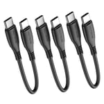 câble USB C vers C 15cm Lot de 3, Court 0,15m Câble de charge rapide USB-C 65W pour Samsung Galaxy s21/S20, note 20/10 ultra, air 2020, iPad pro, Power Bank.[V727]