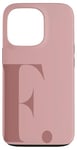 Coque pour iPhone 13 Pro Lettre F minimaliste personnalisable Girly