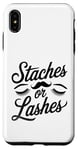 Coque pour iPhone XS Max Staches Or Lashes Genre Reveal Future Parent Dad Mom