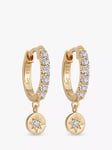 Astley Clarke Celestial White Sapphire Drop Hoop Earrings