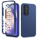 FNTCASE Case for Samsung Galaxy A54 5G: Soft TPU Silicone Cover with Bumper 360 Shockproof Anti-Scratch Case Anti-Shock Protective A54 Cases Blue