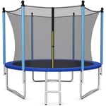 Costway - Trampoline Extérieur Ø305CM Enfants avec Filet de Sécurité, Trampoline de Jardin Rond avec Cadre en Acier & 3 Pieds en Forme u,