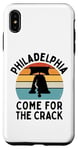 Coque pour iPhone XS Max Funny Philadelphia - Come For The Crack - Liberty Bell Humour