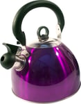 Kabalo 3L Purple Stainless Steel Whistling Kettle Stove Top Hob Kitchenware Tea Coffee Camping