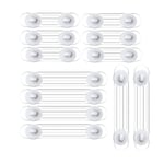 12pcs Bloc placard Bebe,Securite Placard Enfant,Bloque Porte Placard Fenêtre Protection Sécurite Domestique,Avec Adhésif, Facile à