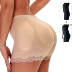 Vadderad rumplyftare Korrigerand undershirt Butt Enhancer Body Shaper Modelleringsrem Fake Hip Shapwear Undershirt Push Up Trouser Skin Skin S