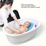 (Light Blue)Baby Bath Support TPE Soft Silicone Baby Bath Tub Lying Support