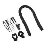 (Black)Hair Curler Headband Clips Smoothing Surfaces Prevent Damage Heatless