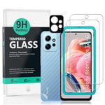 Ibywind Screen Protector For Xiaomi Redmi Note 12 4G 6.67"[2 Pack],9H Hardness Tempered Glass,With 1Pc Camera Lens Protector,Easy to Install