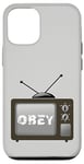 Coque pour iPhone 12/12 Pro Obey Écran de télévision média de masse Contrôle psychologique