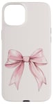 iPhone 15 Plus Aesthetic Pink Ribbons Watercolor Coquette Girly Pink Bow Case