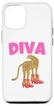 iPhone 14 Pro Funny Diva Panther in Boots,Animal Leopard and Shoes Diva Case