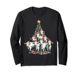 Cows Christmas Tree Funny Farmer Farm Animals Lovers Xmas Long Sleeve T-Shirt