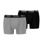 Puma Kalsonger 2P Men Everyday Basic Boxer Svart/Grå bomull Medium Herr