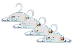 Baby Coat Hangers Small Clothes Hangers  Pack of 32 White