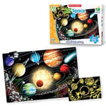 The Learning Journey - Doubles Glow in The Dark-Space-Puzzle and Glow in the Dark Picture For Kids - Helps Child Development, Coordination and Problem-Solving Skills - 100 Pieces - For 3+ Years