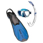 Seac Seac Set Zoom Kit snorkeling pour enfant avec palmes, masque et tuba bleu 32-35