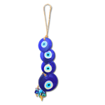 Evil Eye Home Charm Set 4 Evil Eyes & Beads Wall Window Car Charm Lucky Nazars