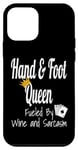 Coque pour iPhone 12 mini Hand & Foot Queen Fueled By Wine And Sarcasm Jeu de cartes amusant