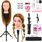 Neverland Beauty Make-Up Hairdressing Head with Training Head Stand, 26"-28" 60%