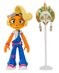 Crash Bandicoot Bandai Action Figures Coco Bandicoot With Mask | 11cm Coco Bandicoot Toy With Mask And Stand Accessories | Collectable Figures As Merchandise And Video Game Gifts,Blue,white