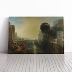 Big Box Art Canvas Print Wall Art Joseph Mallord William Turner Dido Building Carthage | Mounted & Stretched Box Frame Picture | Home Decor for Kitchen, Living Room, Bedroom, Multi-Colour, 30x20 Inch