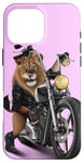 Coque pour iPhone 16 Pro Max Lion Riding Classic Chopper Moto