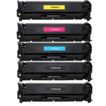 DOREE 5x CF380X-CF381A-CF382A-CF383A (2Noir 1Cyan 1Jaune 1Magenta) Toner Compatible pour MFP M476nw M476dn M476dw