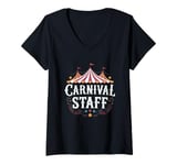 Womens Circus Carnival Staff V-Neck T-Shirt