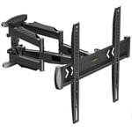 ATUMTEK Tilt Swivel TV Wall Bracket Mount, Full Motion Extension for Most 23-55 Inch Flat Curved TVs, Ceiling TV Bracket with Dual Articulating Arms, Max VESA 400x400mm, Holds Up to 36.4kg